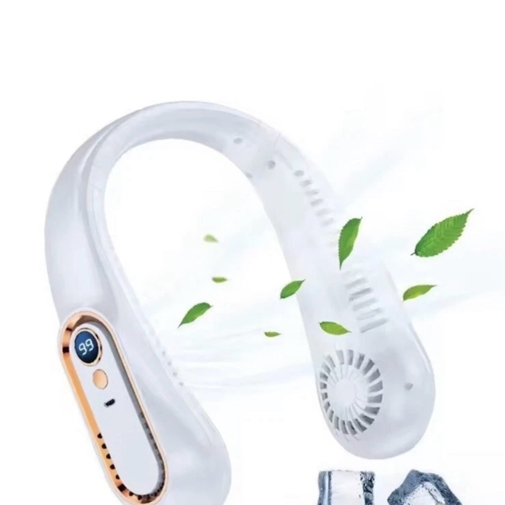 Portable White Neck Fan